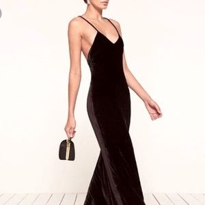 Cami velvet  dress with open back